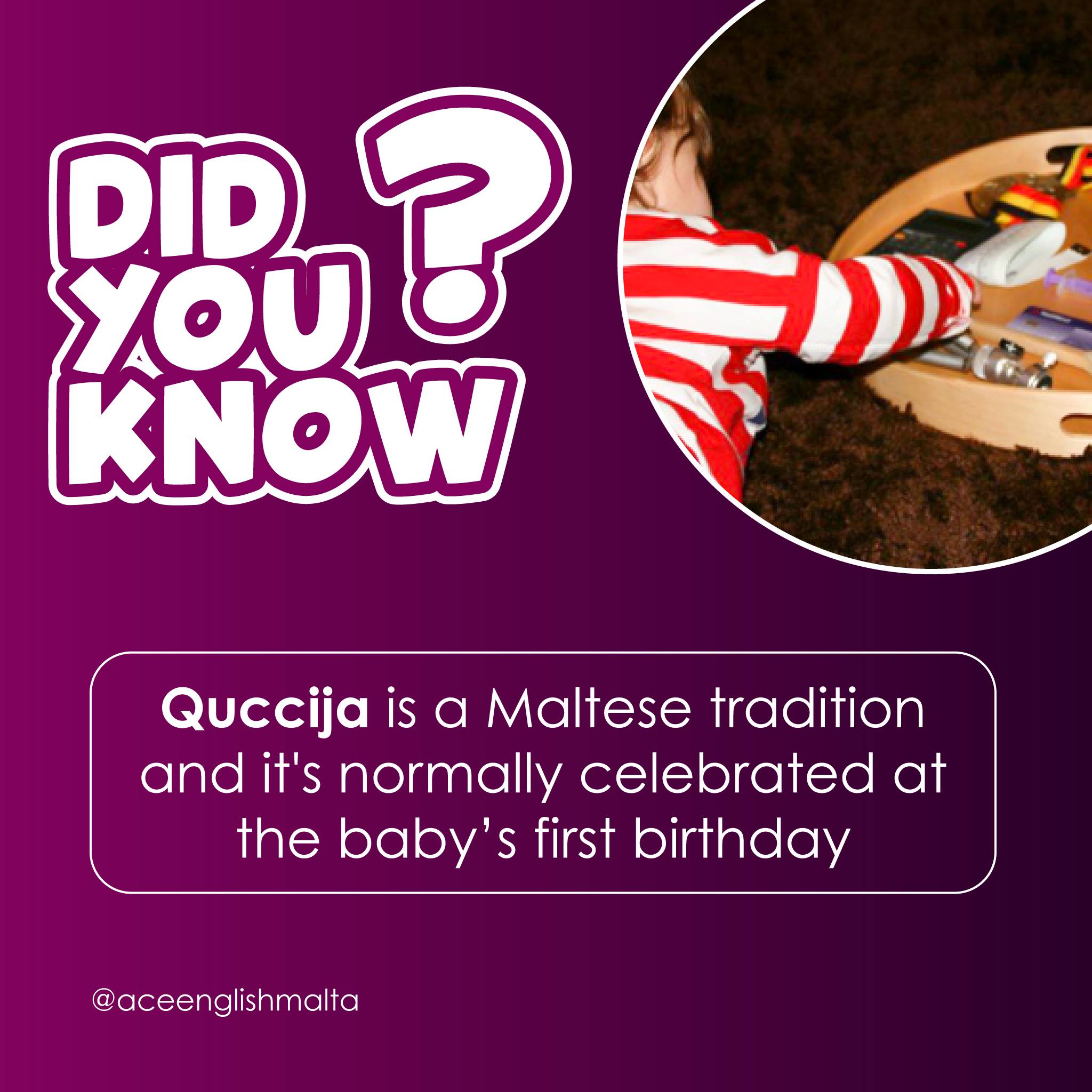 ACE English Malta - 👶 Quccija is a Maltese tradition and it's normally ...