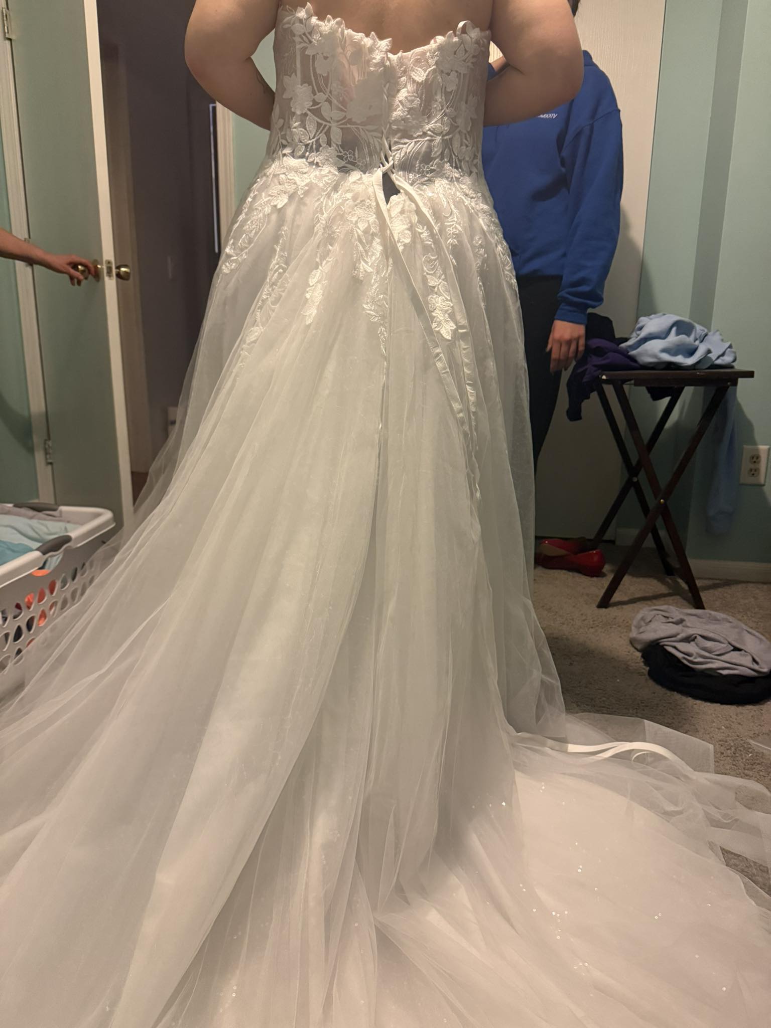 removing layers from wedding dress Hi! Wondering if there's any experts out there who know if I can have a altered by just a couple of the tulle layers? I have a dress that I Halter top Dress