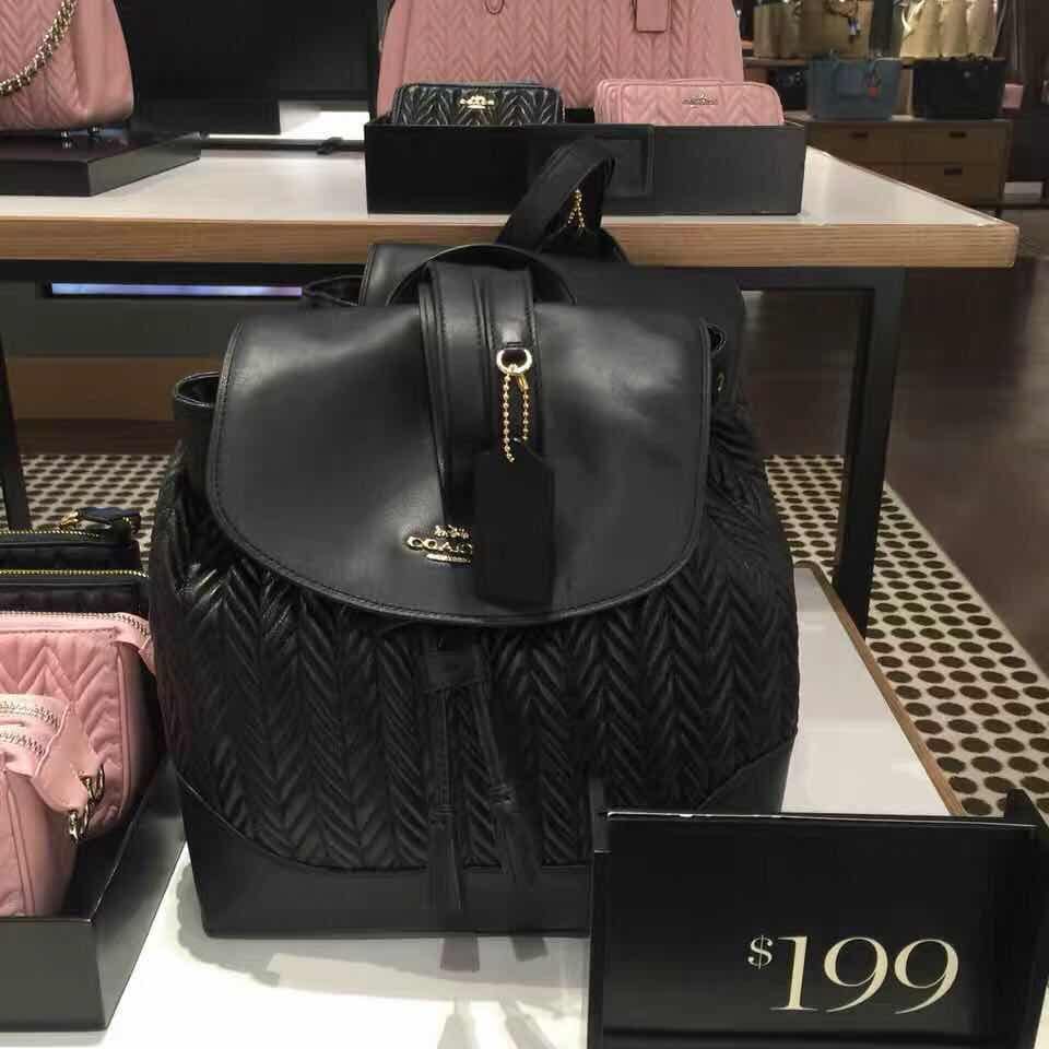 black coach elle backpack Ellis Bag in CA210 – The bag has a zip Coach Elle Backpack In Signature