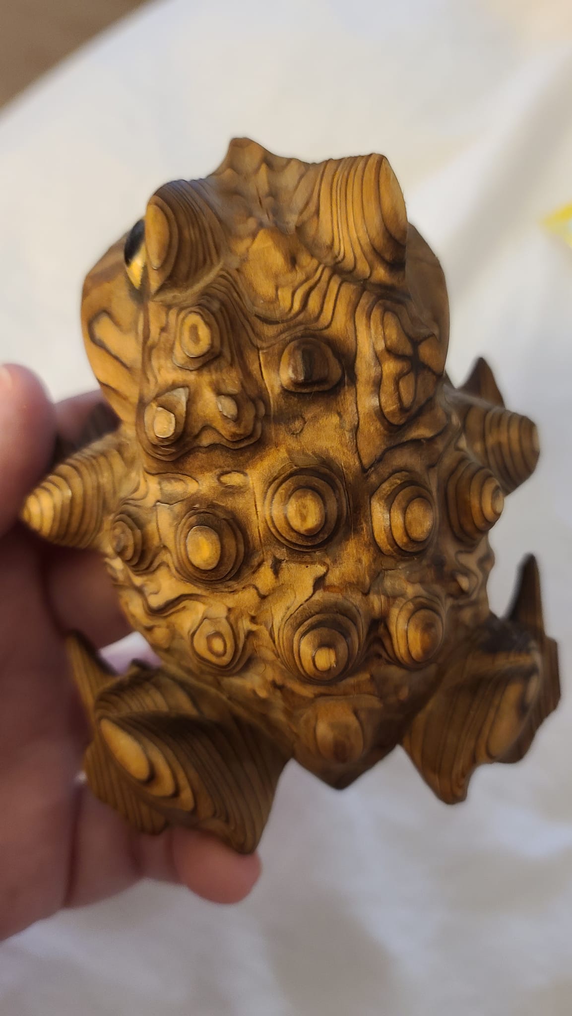 Vintage Japanese Carved Wood Frog from Habitat Restore