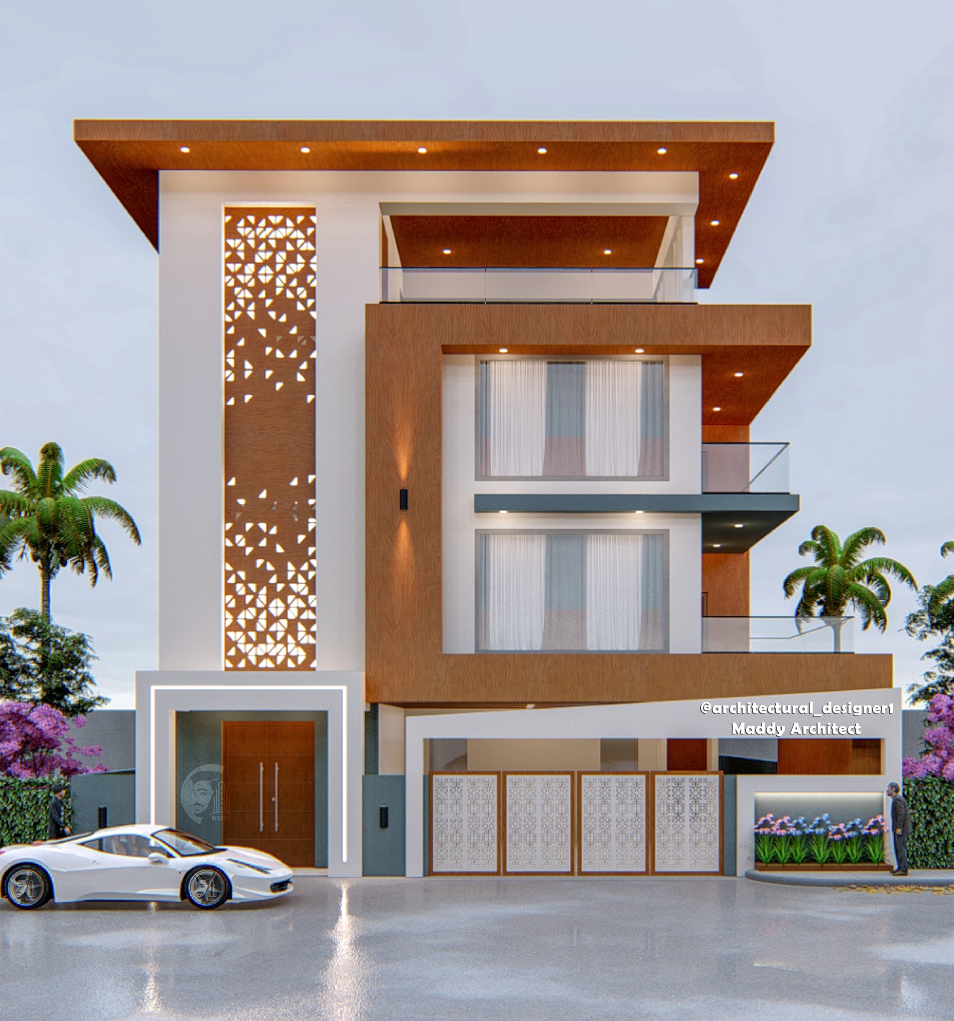 Maddy - ️ Modern House Exterior Design 😍 Rate out of 1 to...