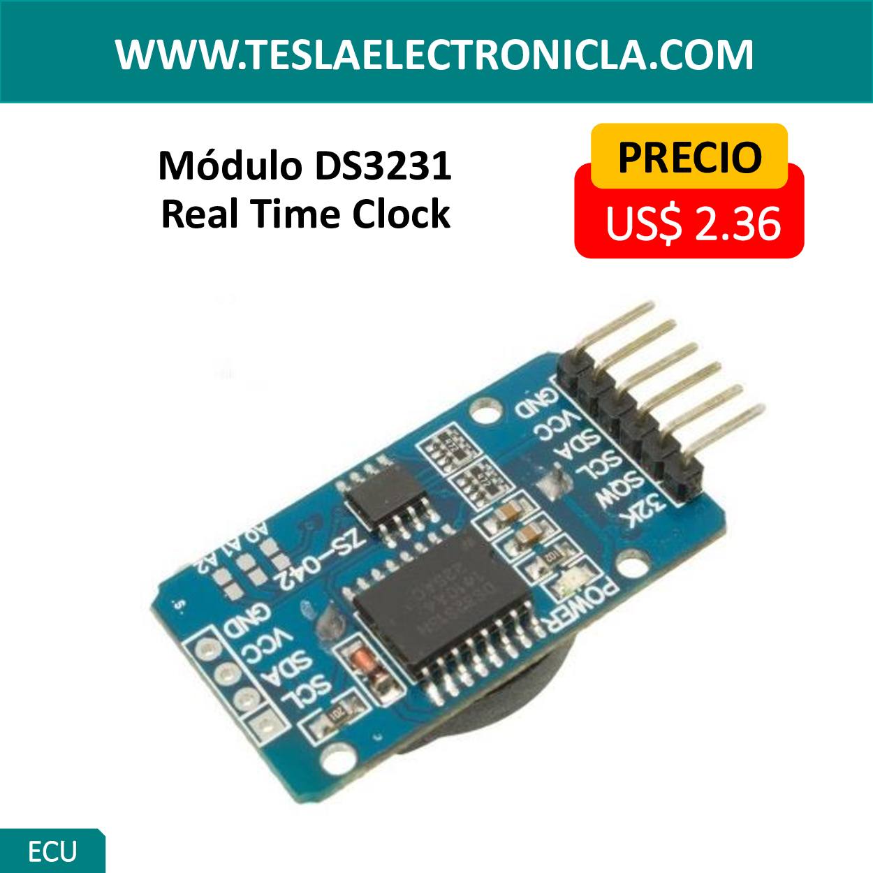 🔥 Módulo DS3231 Real Time... - Tesla Electronic Latinoamérica | Facebook