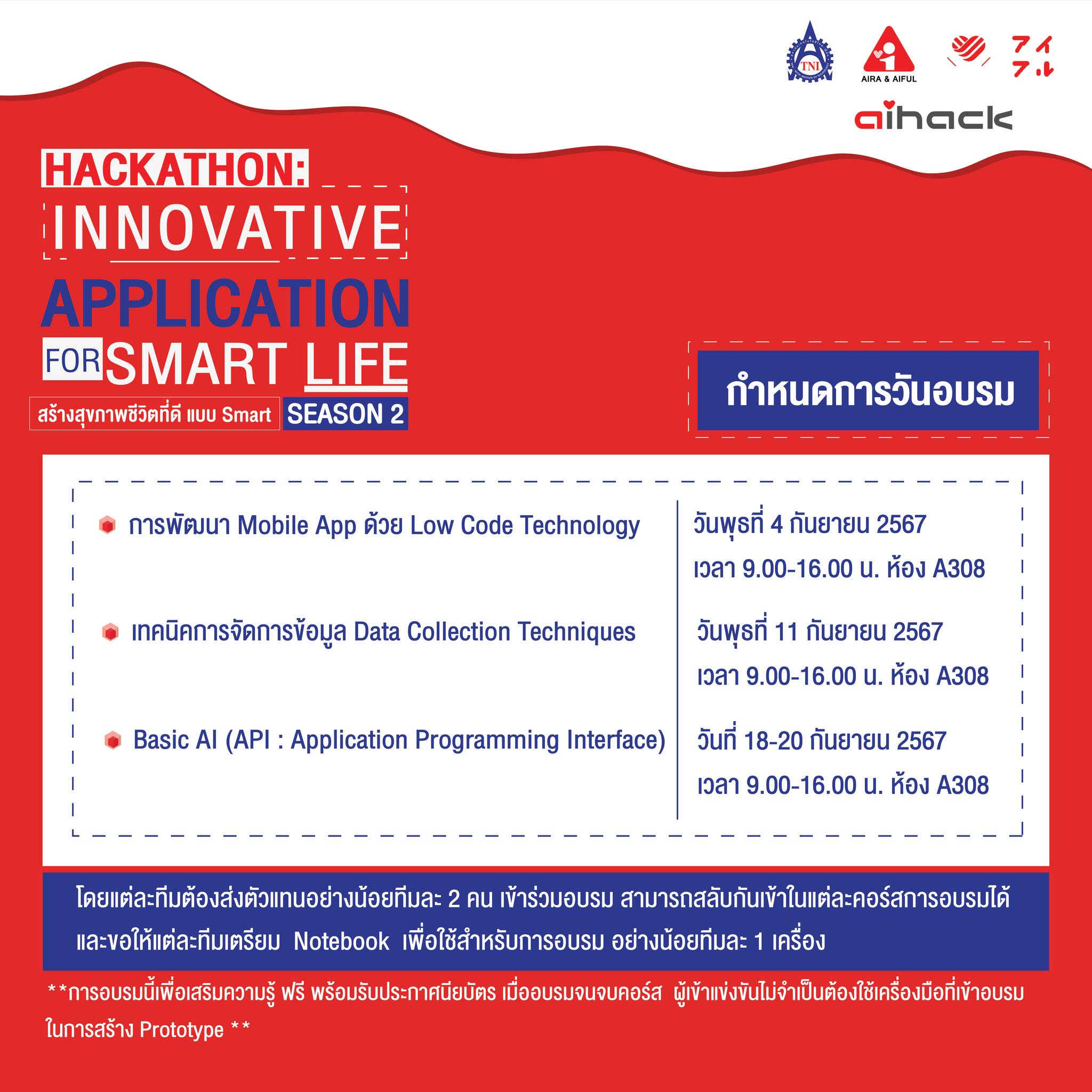 กำหนดการวันอบรม... - AIRA & AIFUL x TNI | Facebook