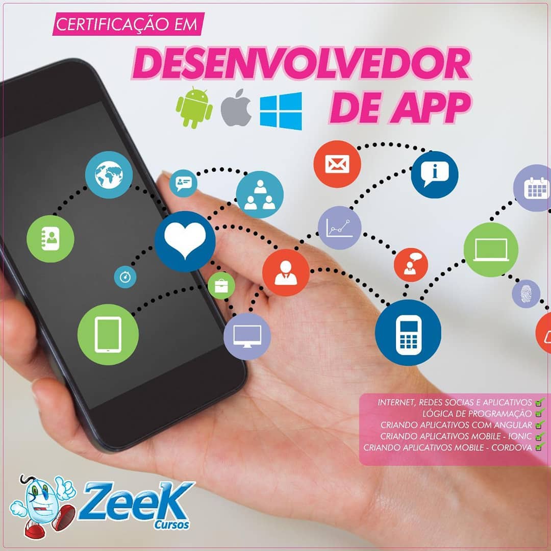 Zeek Cursos - 📌 CURSO DESENVOLVEDOR DE APP 📲💡 . 🤩... | Facebook