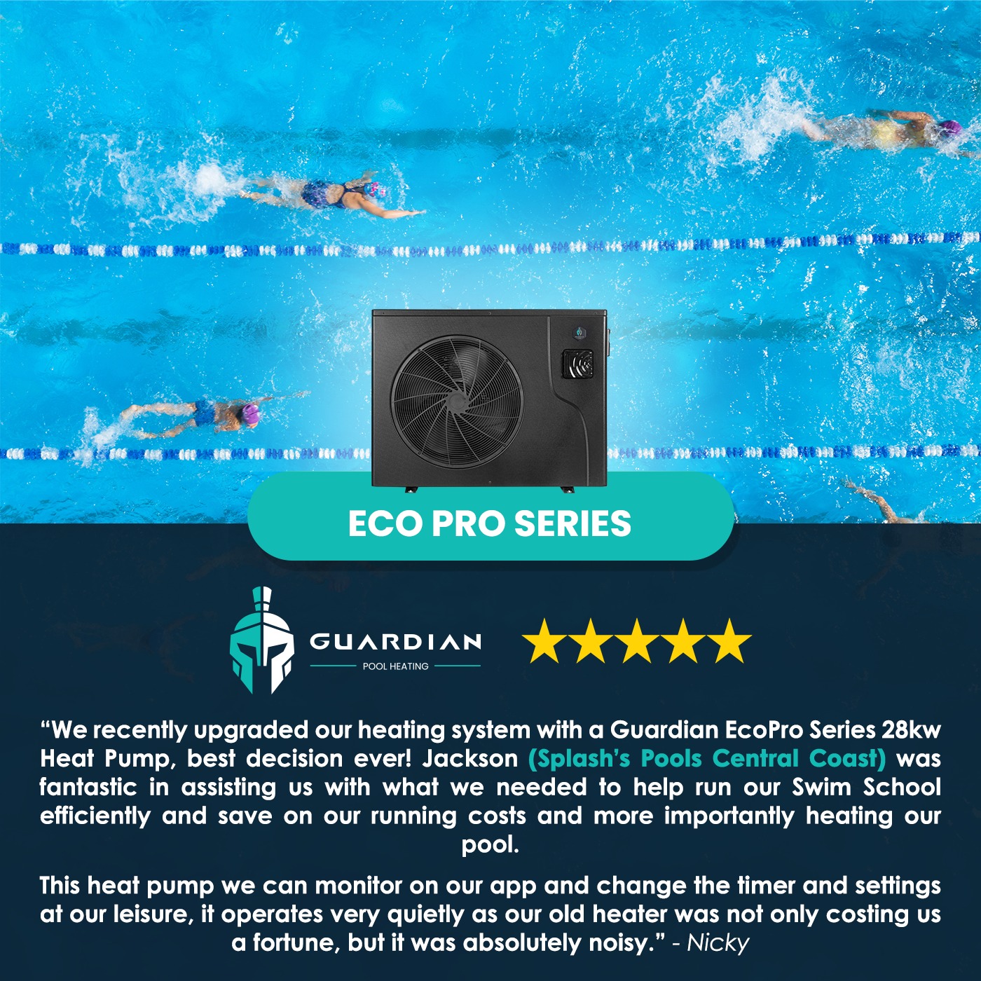 We're thrilled to showcase an... - Guardian Pool Heating | Facebook