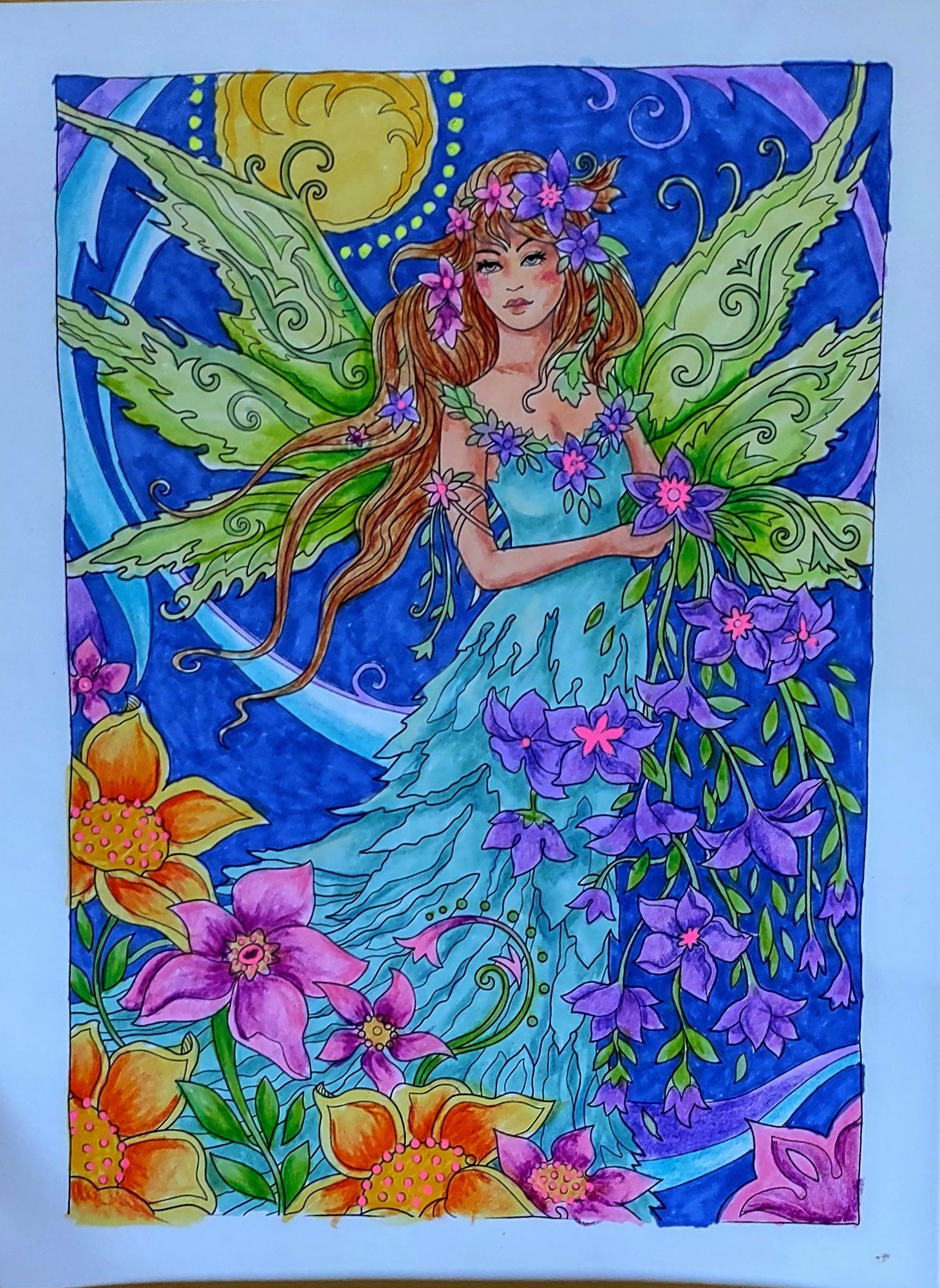 Asrai Fairy drawn by Monja Mitchell Gates Colored with various
