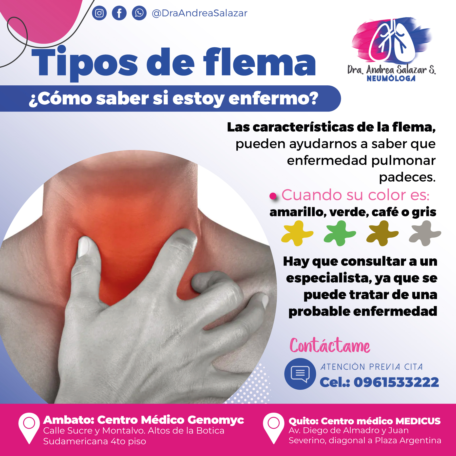 ‼️Tipos de flemas... - Dra. Andrea Salazar S. - Neumología