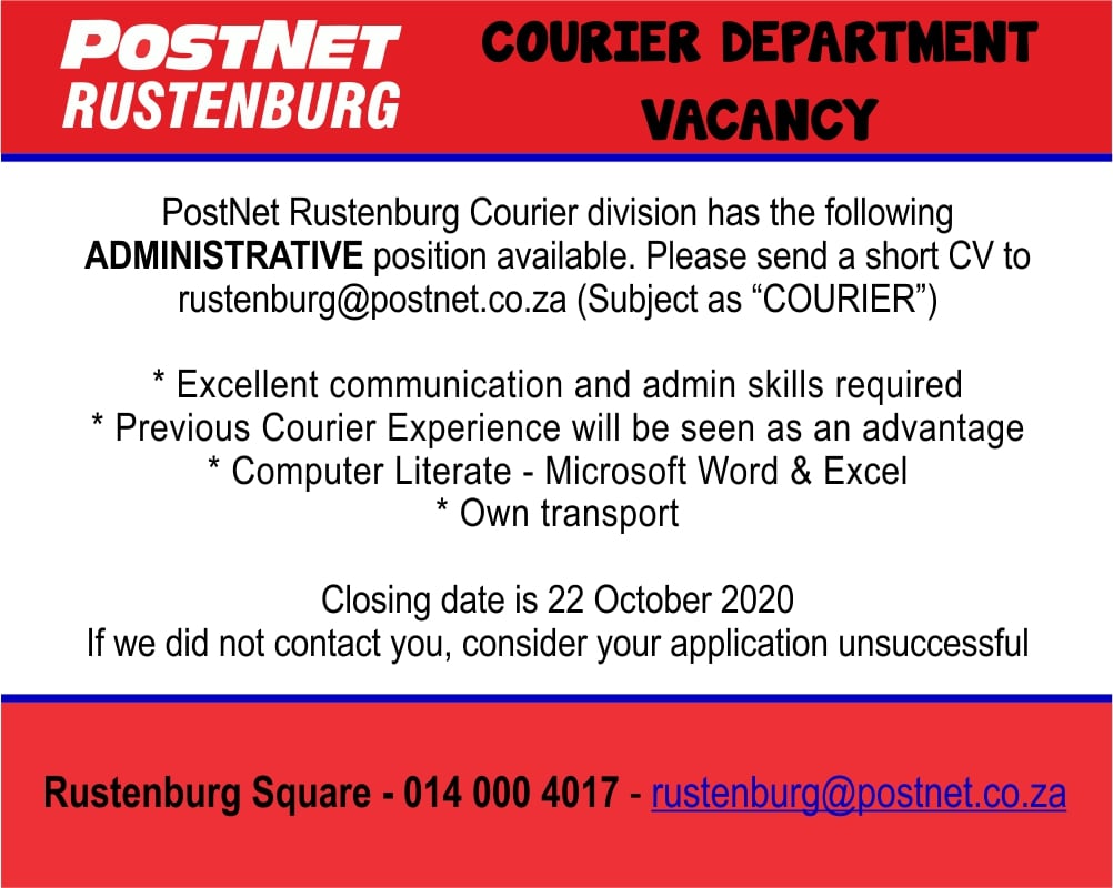 PostNet Rustenburg Courier | Rustenburg