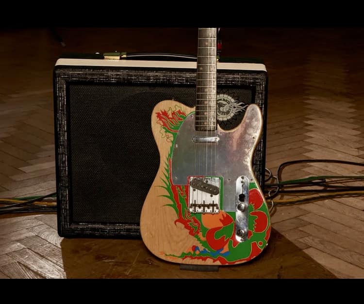 Jimmy Page and His “Dragon” Tele, and after Restoration in 2019