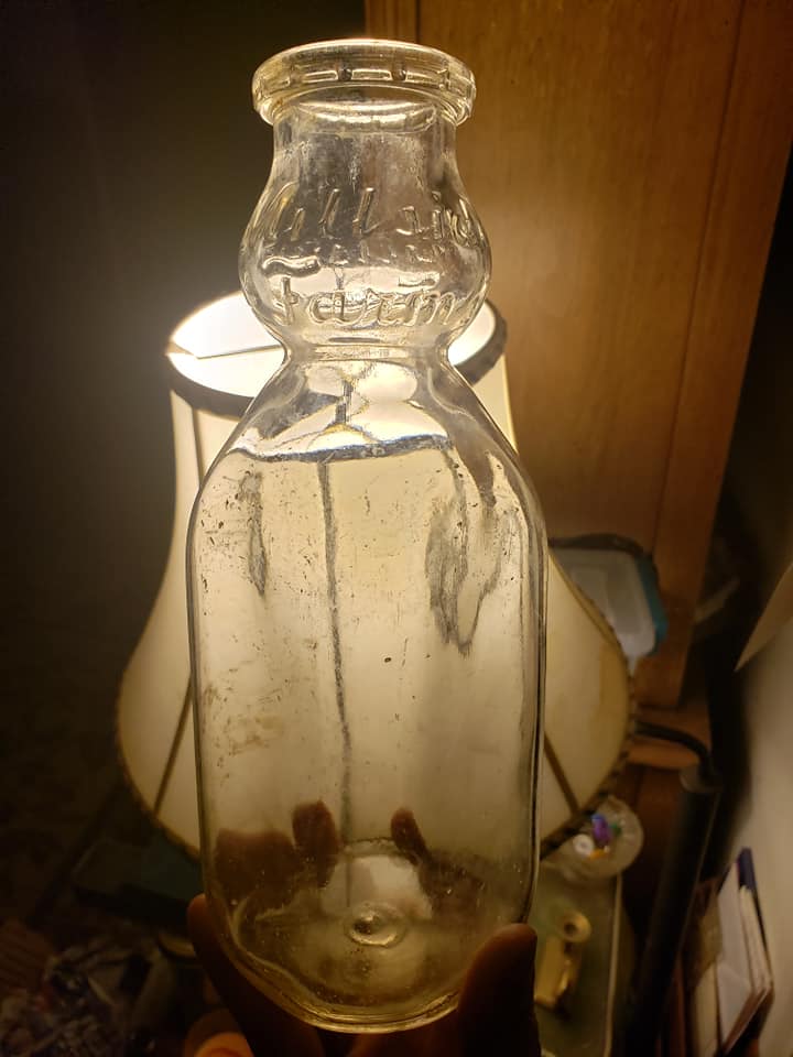 Milk bottle from J.E. Carlisle's Hillview Dairy