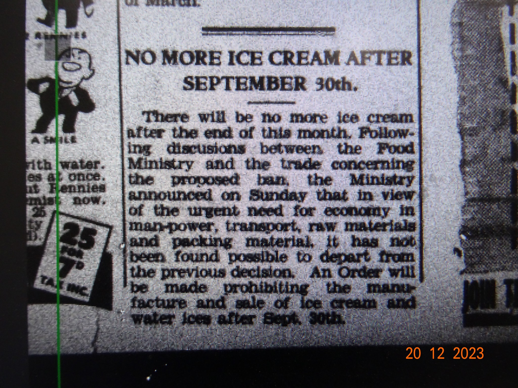 Historical items from Cambs Times, September 18th, 1942