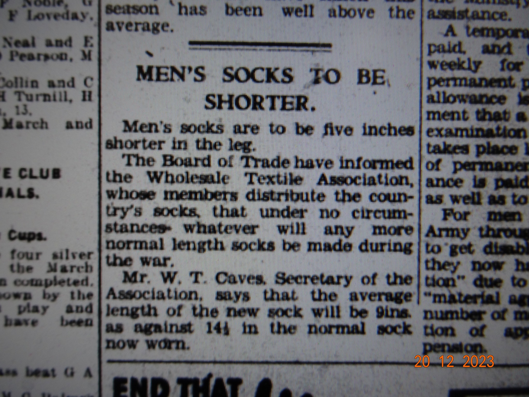 Historical items from Cambs Times, September 18th, 1942
