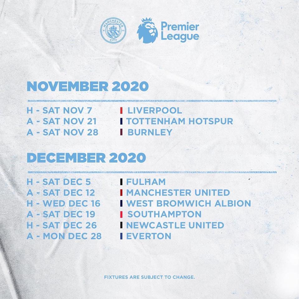 Jadual Manchester City Supporters Club Malaysia Facebook