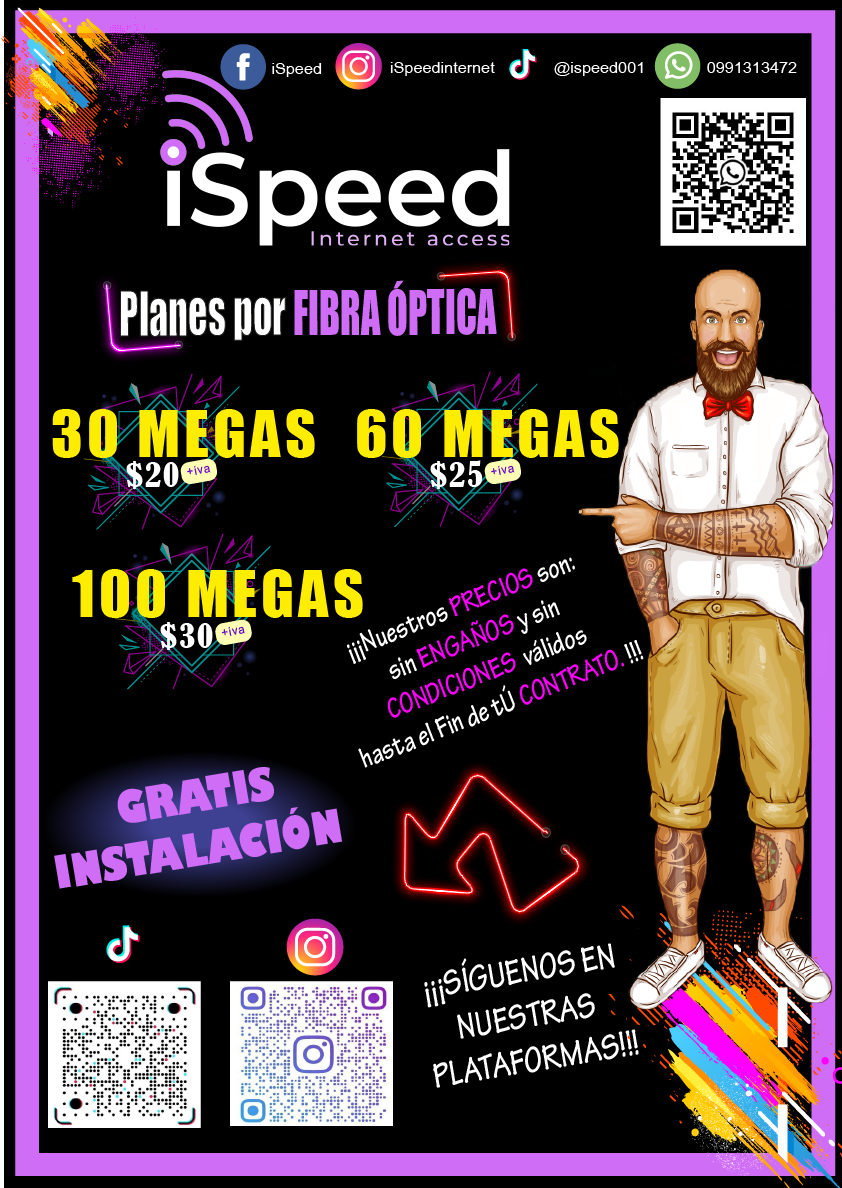 iSpeed - 🤩iSpeed MÁS CERCA DE TI🤩 👉PLANES POR FIBRA... | Facebook