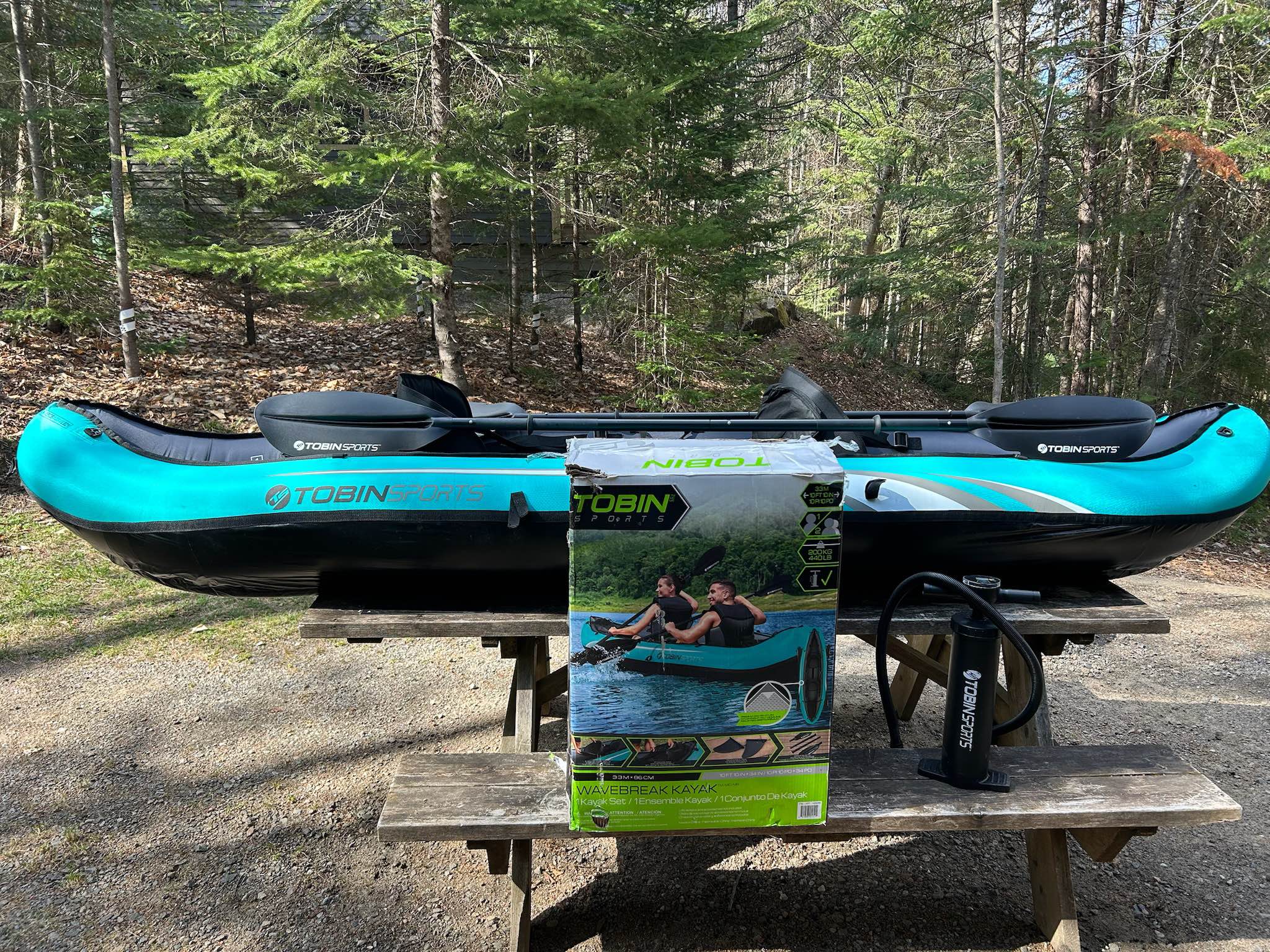 Kayak gonflable Tobin Sports Wavebreak 2-Person Inflatable Kayak w ...