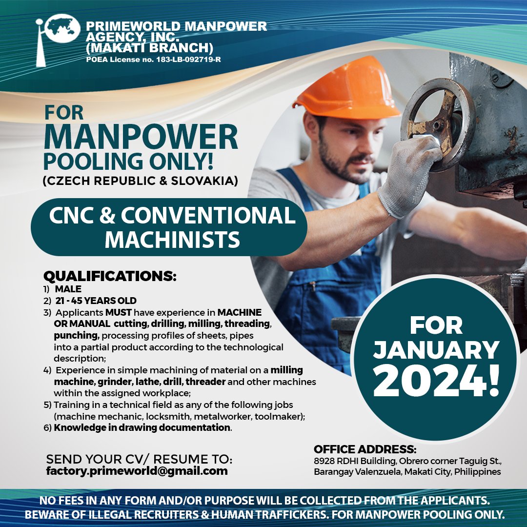 URGENT HIRING!... - Primeworld Manpower Agency -Makati Branch | Facebook