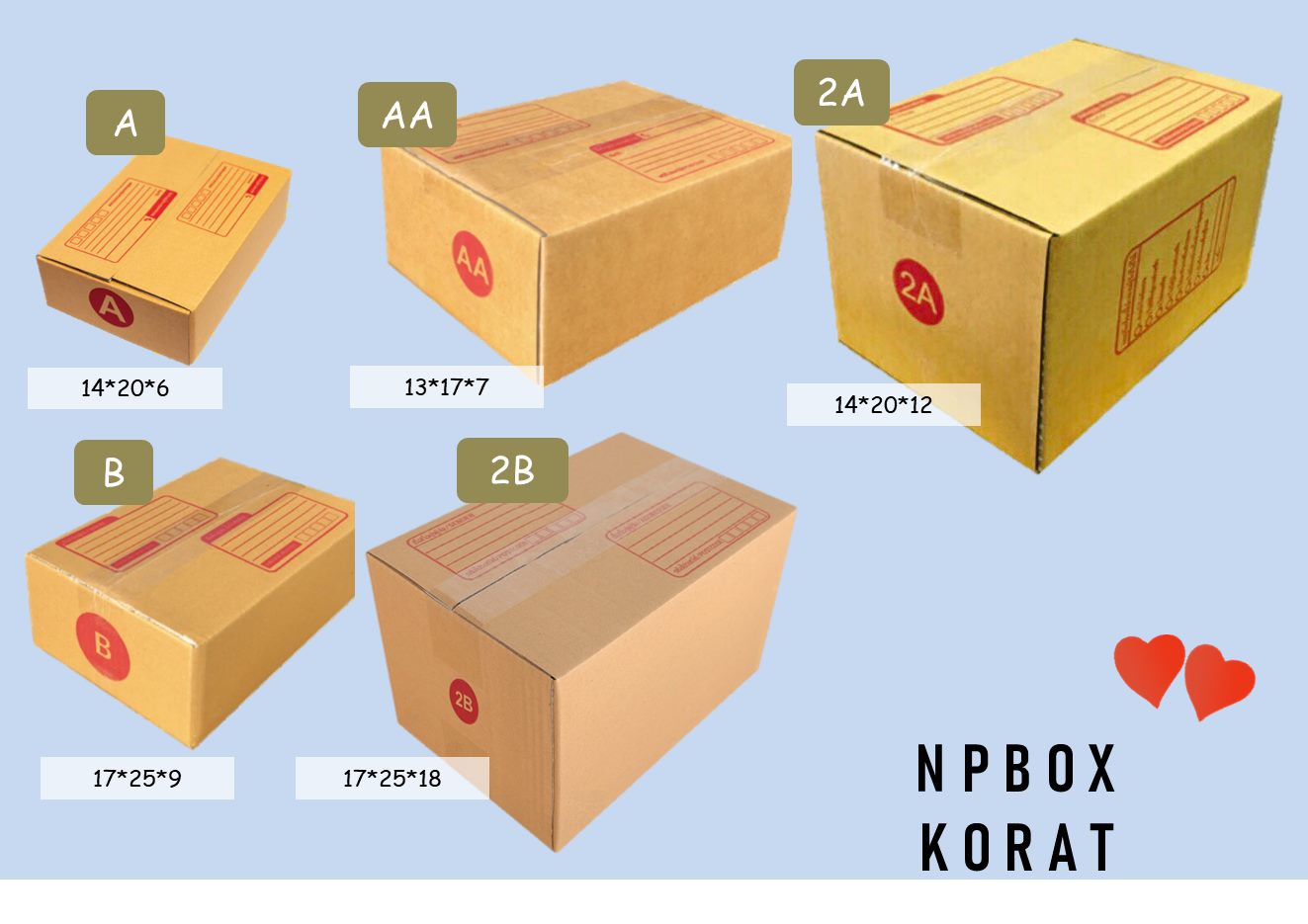 กล่องไซส์ A และ B... - Np Box กล่องไปรษณีย์ราคาถูกโคราช | Facebook