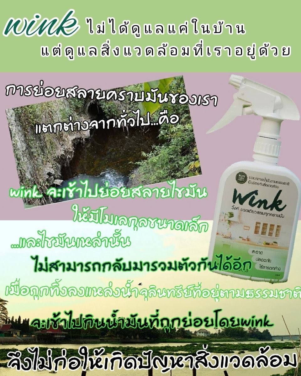 Wink น้ำยาขจัดคราบมัน สลายคราบมันฝังแน่นและคราบสกปรก | Facebook