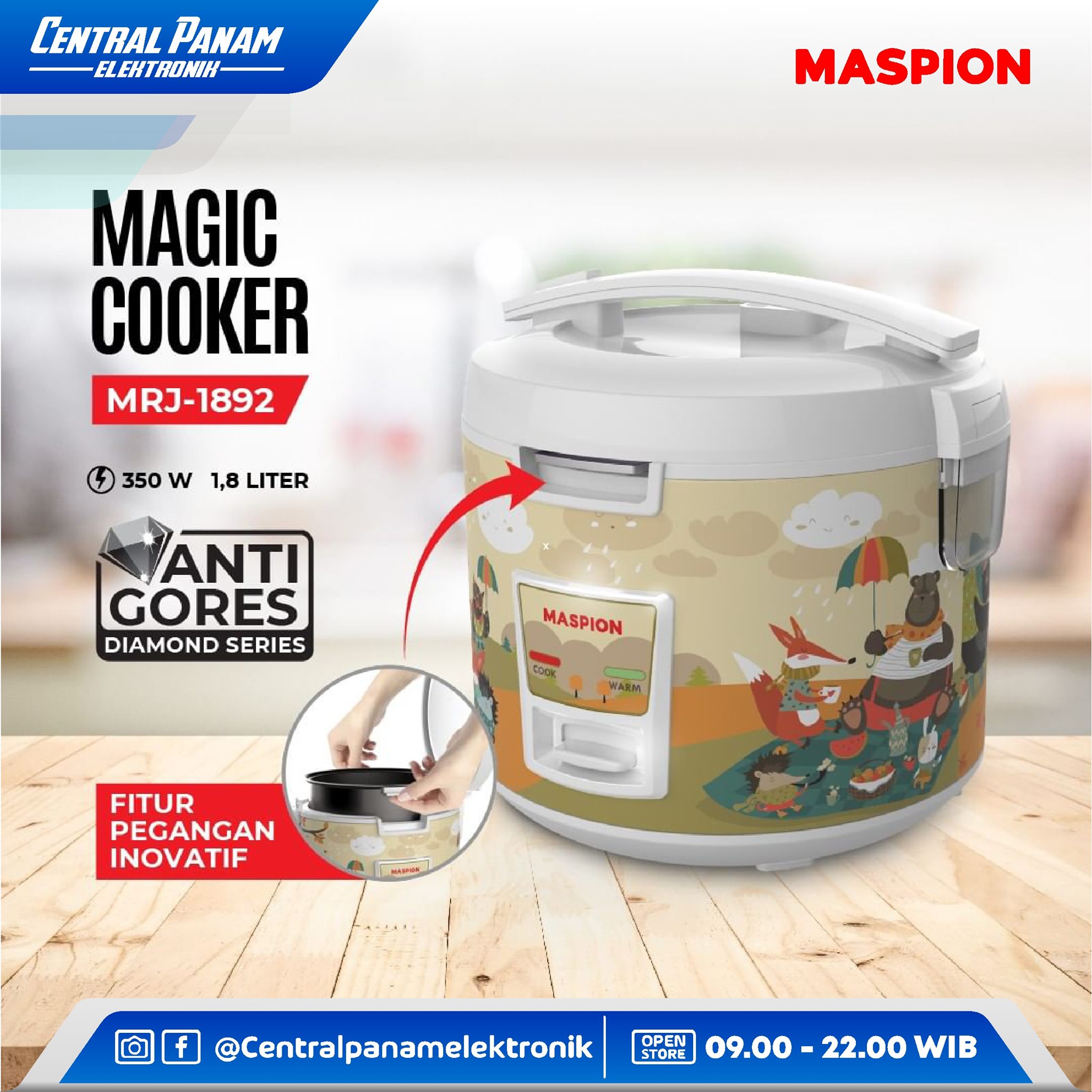 Magic Cooker Maspion with 3... - CENTRAL PANAM ELEKTRONIK