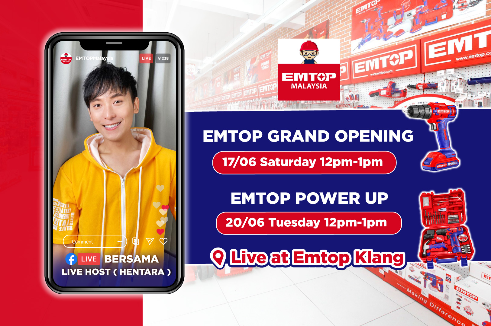 MR DIY - Exciting news! EMTOP, the quality hardware tools brand, has ...