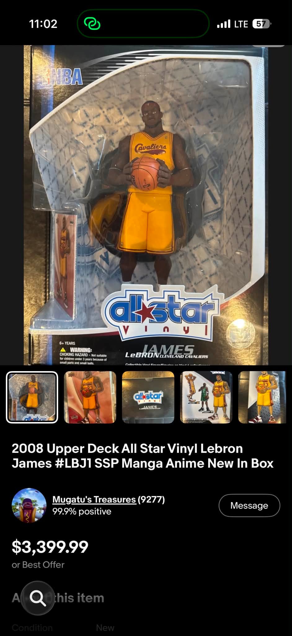 Why do eBay prices vary for LeBron James Upper Deck All-Star Vinyl?