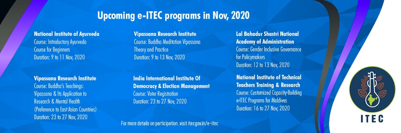 Indian - List of e-ITEC programs, presented to you by ITEC for November ...