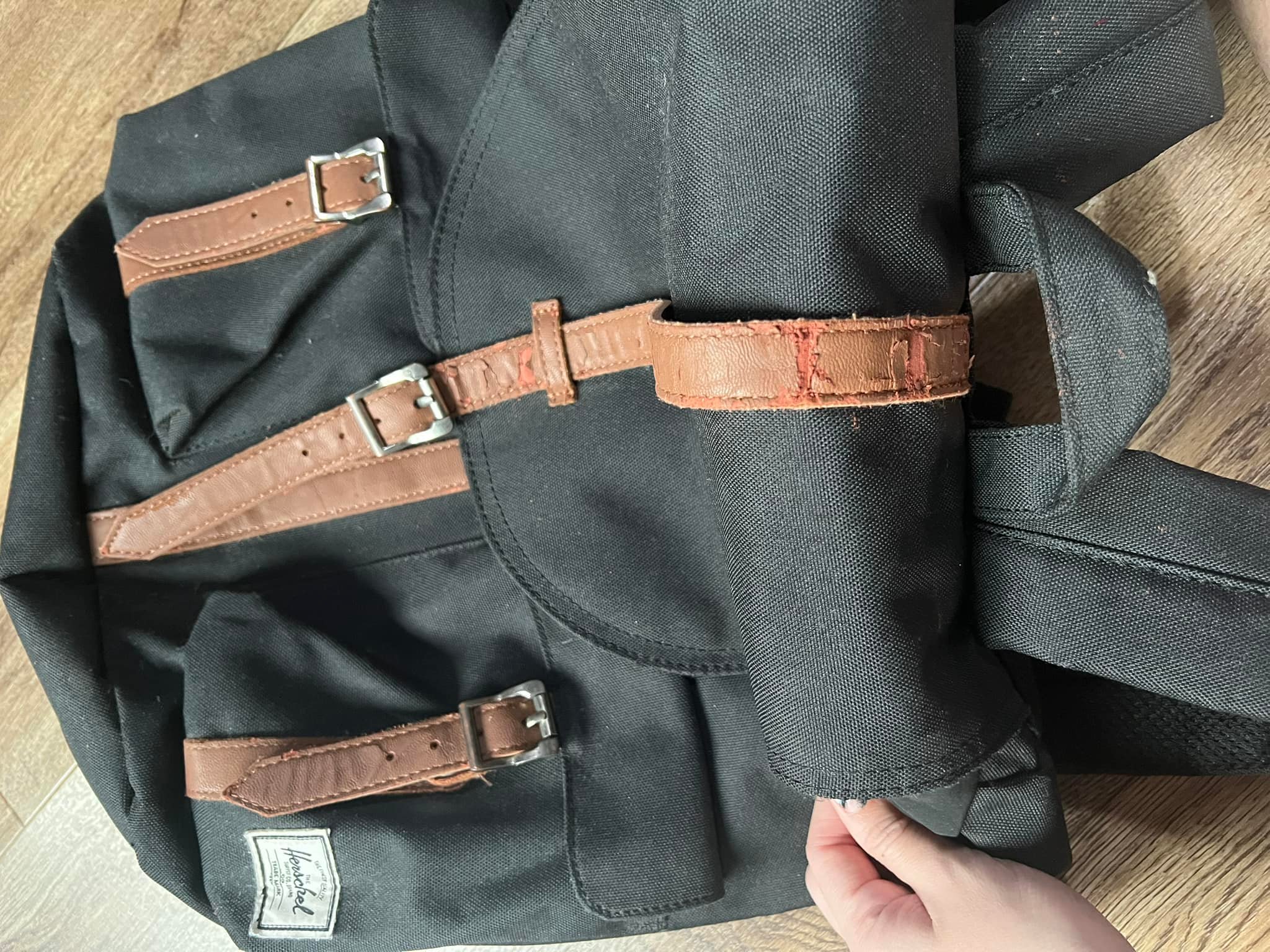 herschel backpack leather peeling Supply Co. Little America  padded shoulder straps for comfortable carrying Giving away Herschel bag! Last