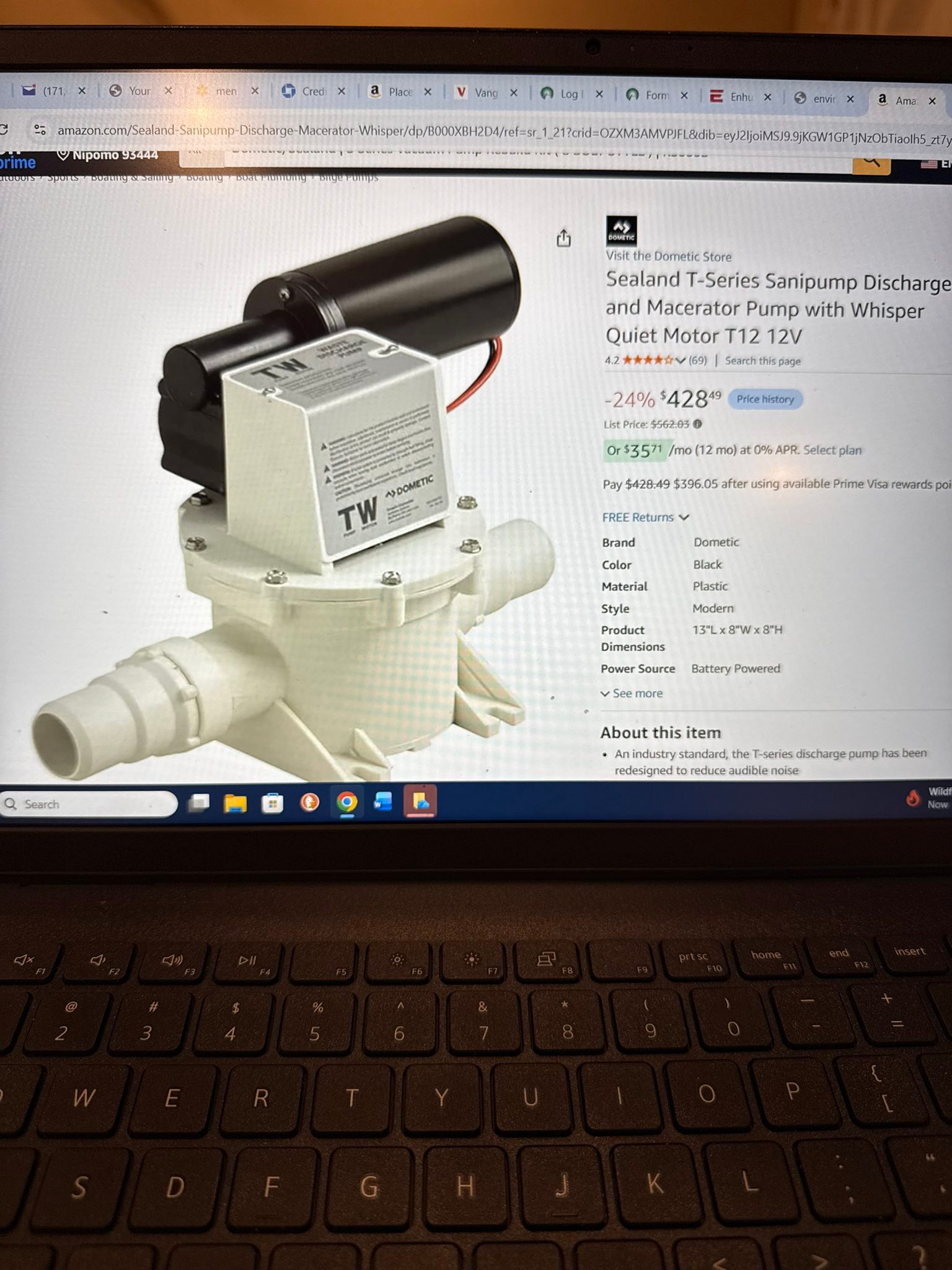 Dometic marine air raw water pump replacement options?