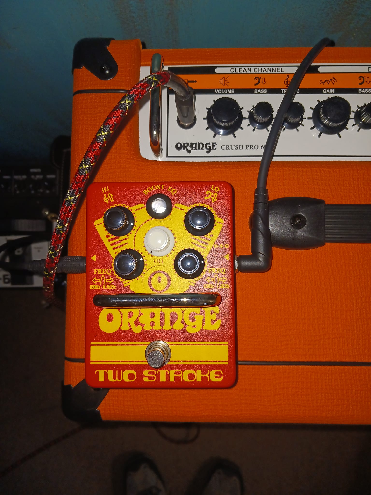 Two stroke pedal for Orange Amps boost?