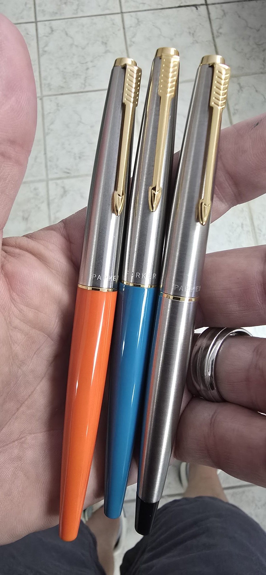 Parker 45 14k F nib and Rolled Gold cap Made in England 🇬🇧
