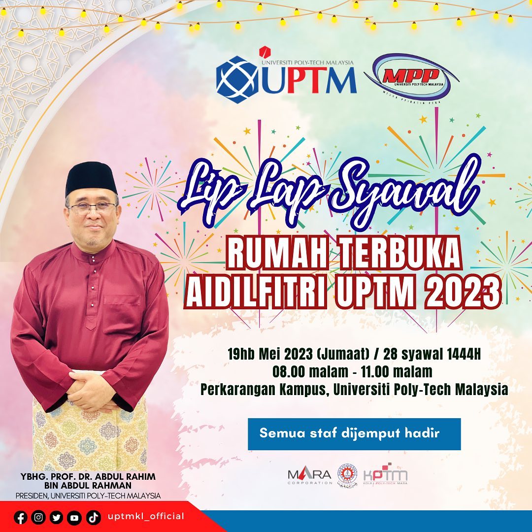 LIP LAP SYAWAL... - Universiti Poly-Tech Malaysia - UPTM | Facebook