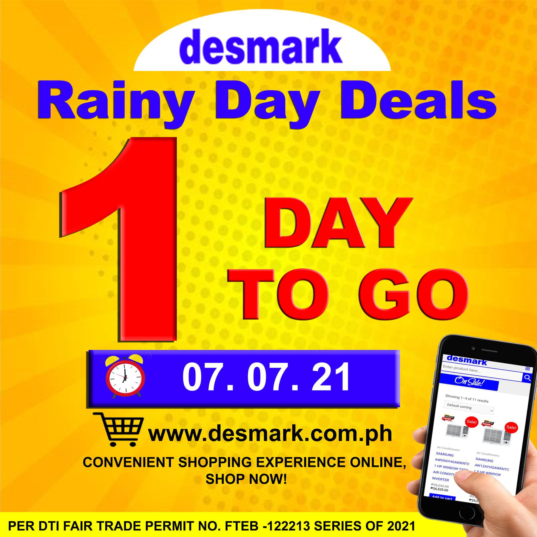 Desmark - 1 day to go!!!!! 7.7 Rainy Day Deals na!!! Hurry!!!! Visit ...
