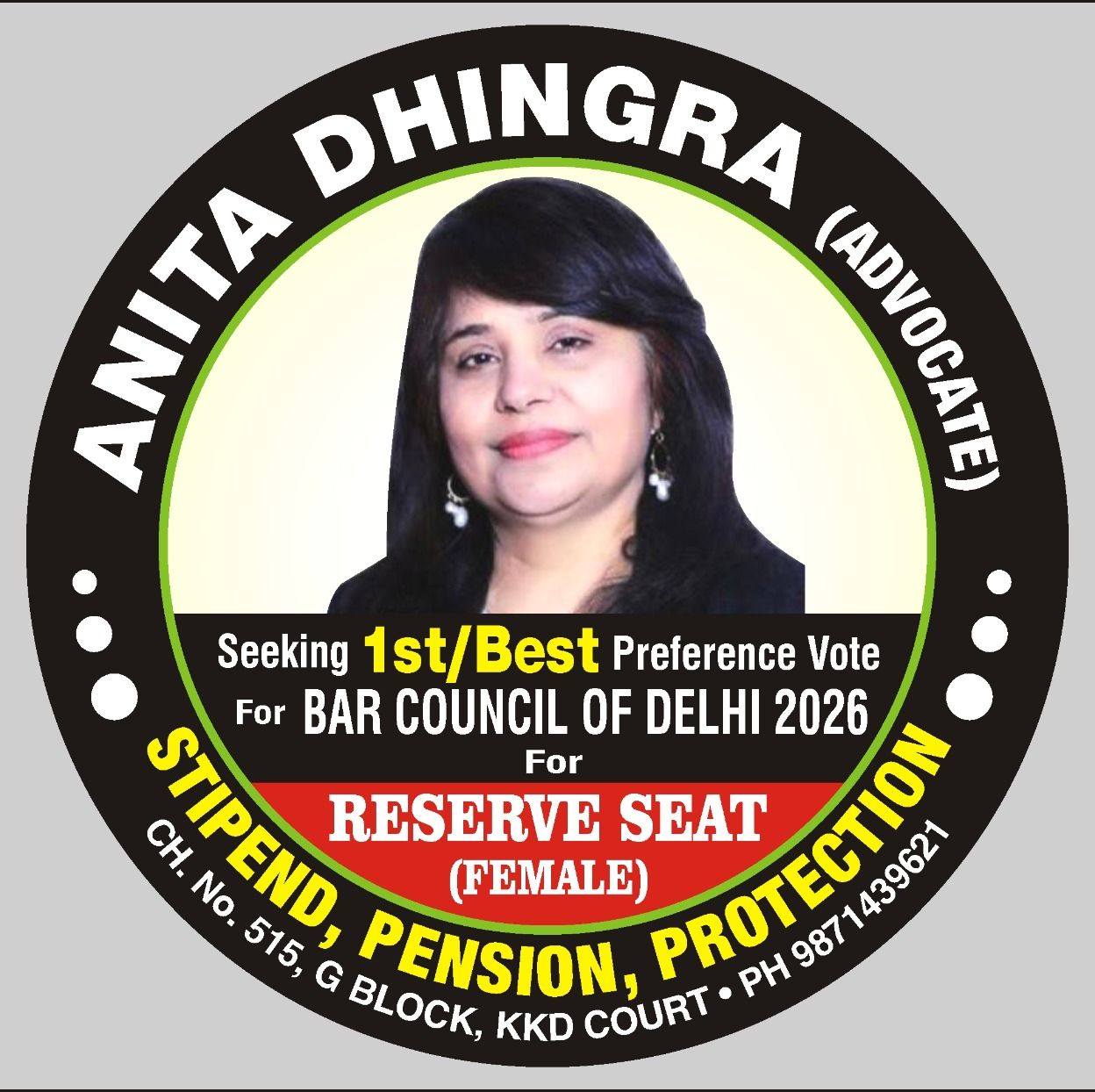ADVOCATE ANITA DHINGRA: Action Over Words ⚖️ Candidate for Bar Council ...