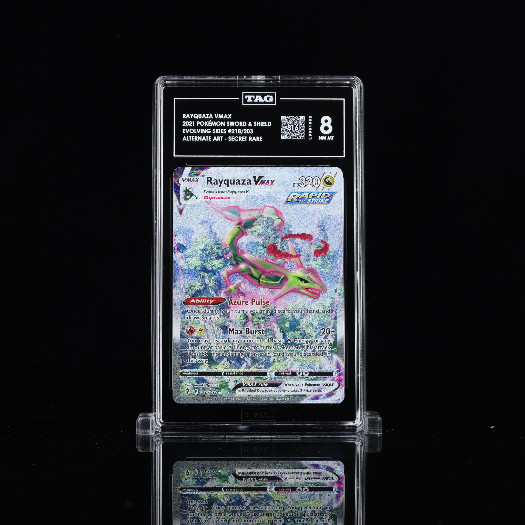 Venusaur Pokémon card graded 8 by TAG