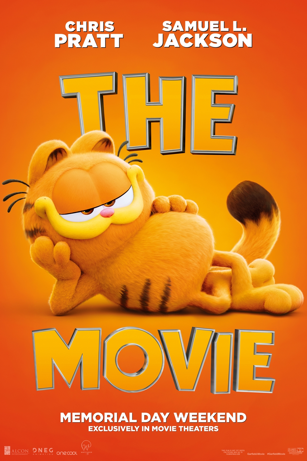 Garfield movie 2024 promotional poster with Olive Garden