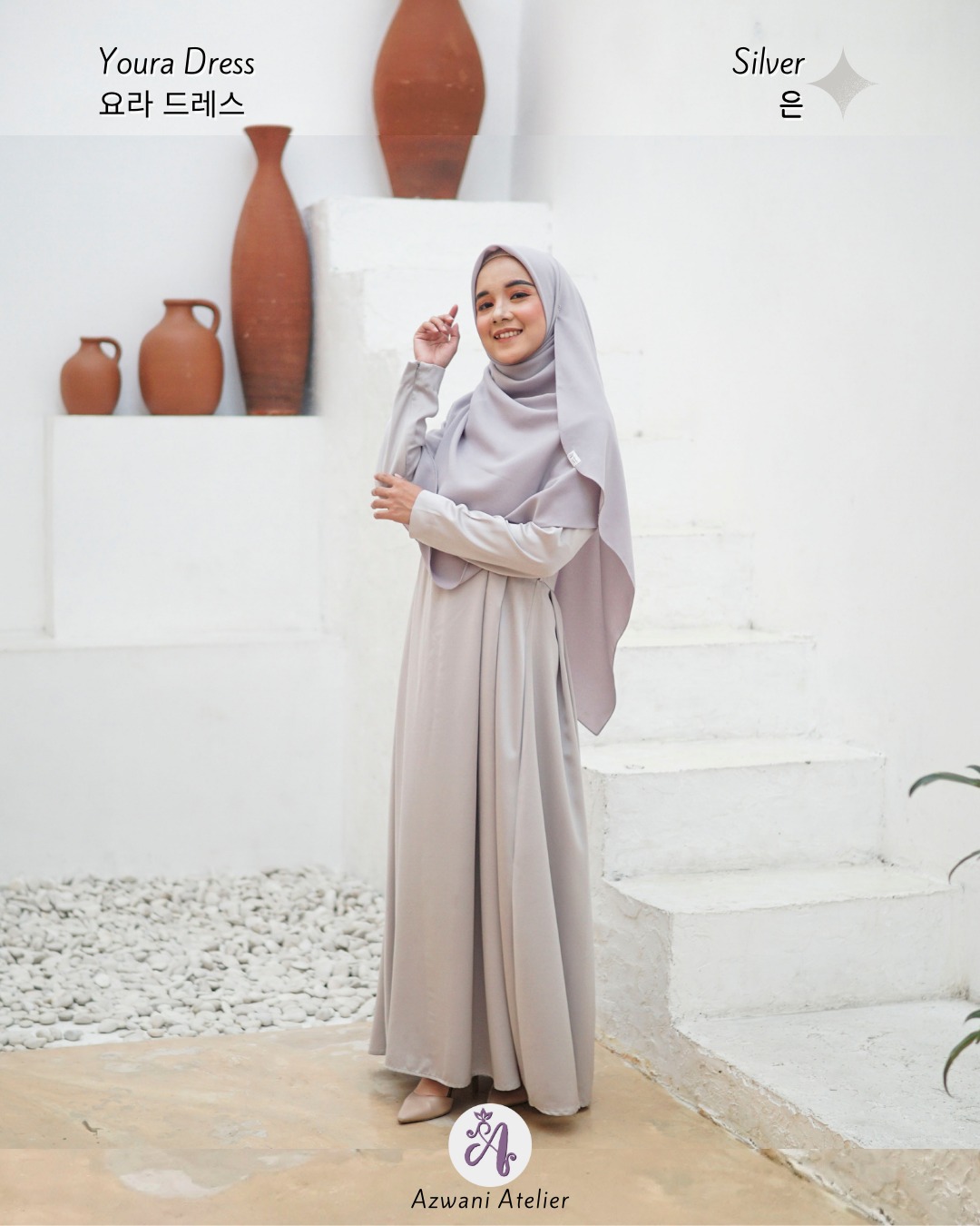 Azwani Atelier - 💕 YOURA DRESS - Silver 💕 -------- Youra...