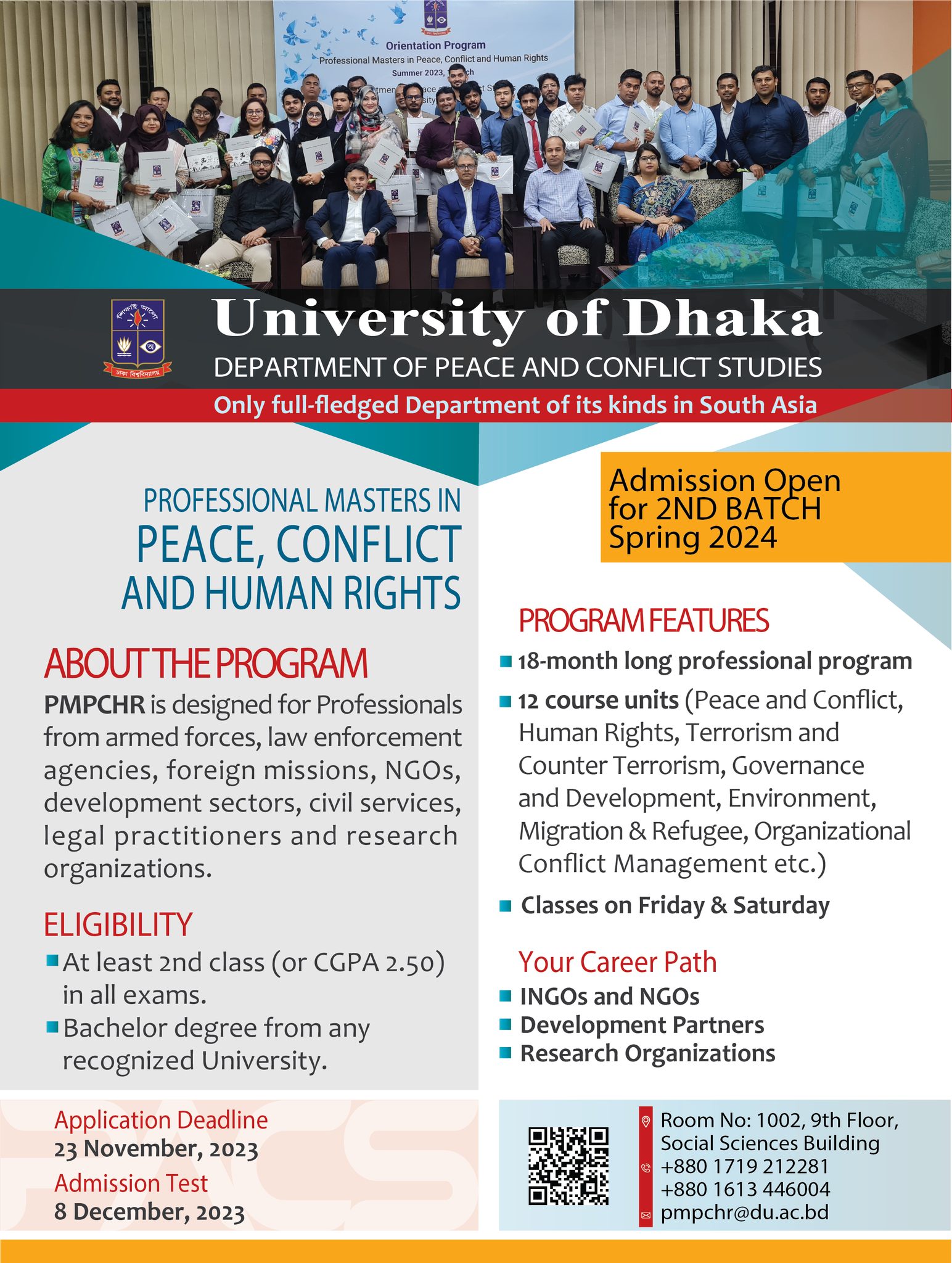 ADMISSION OPEN FOR SPRING 2024: Professional Masters in Peace, Conflict ...