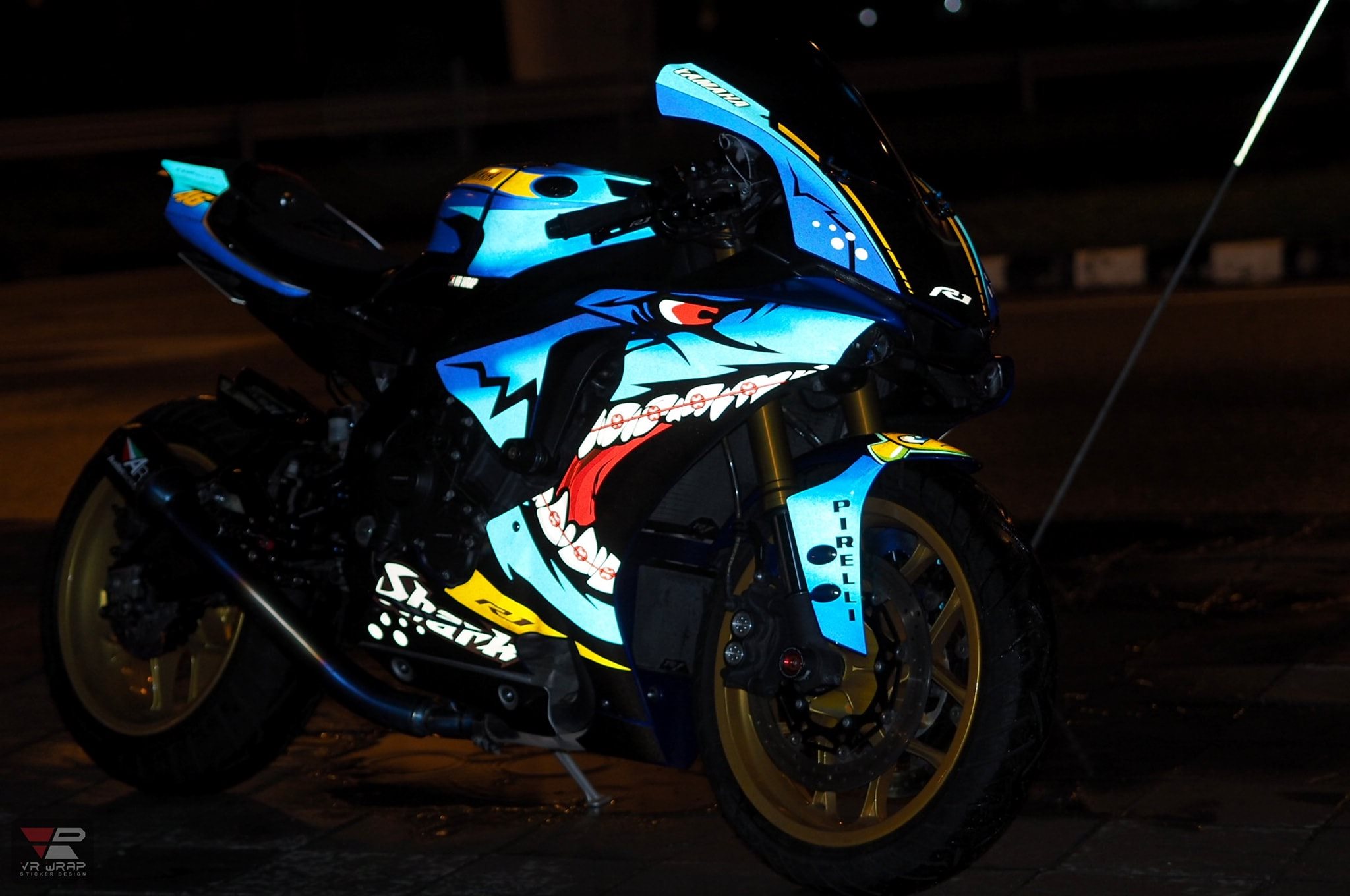 VR Wrap - Yamaha R1 Shark Concept - ติดตั้งสติ๊กเกอร์ Kit... | Facebook