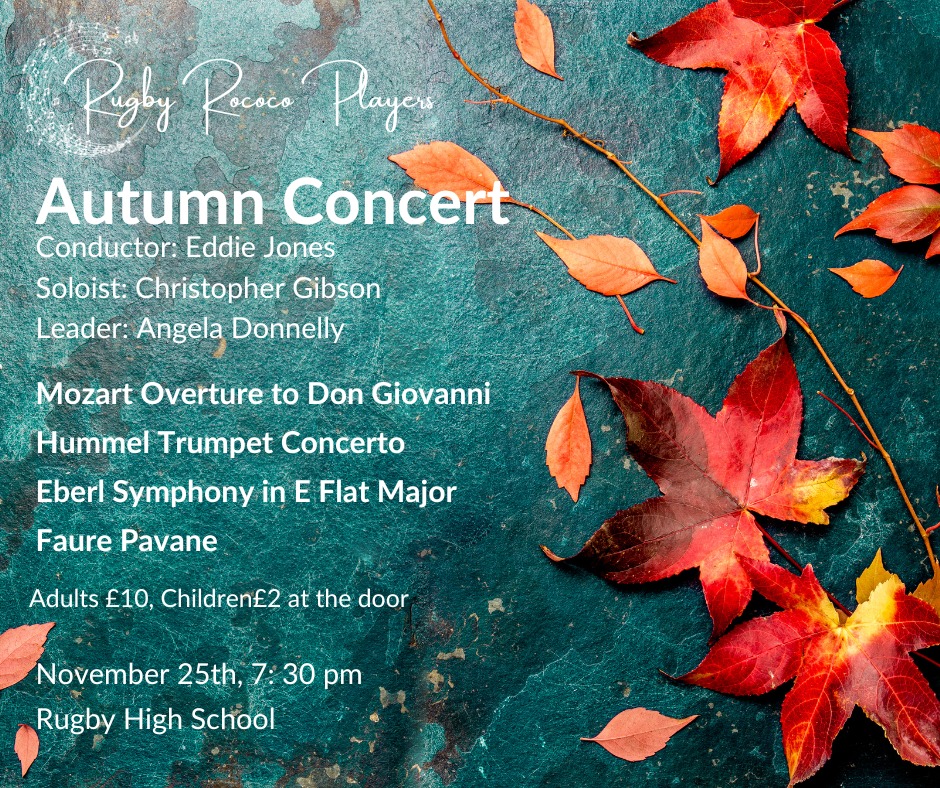 Our next concert is THIS SATURDAY!... - Rugby Rococo Players | Facebook