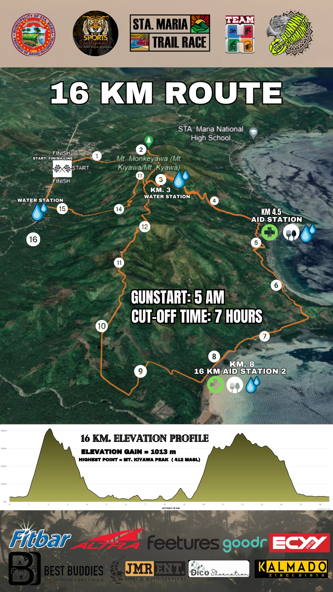 Team H Multisport - Presenting the Sta. Maria Trail Race 16 KM. route ...
