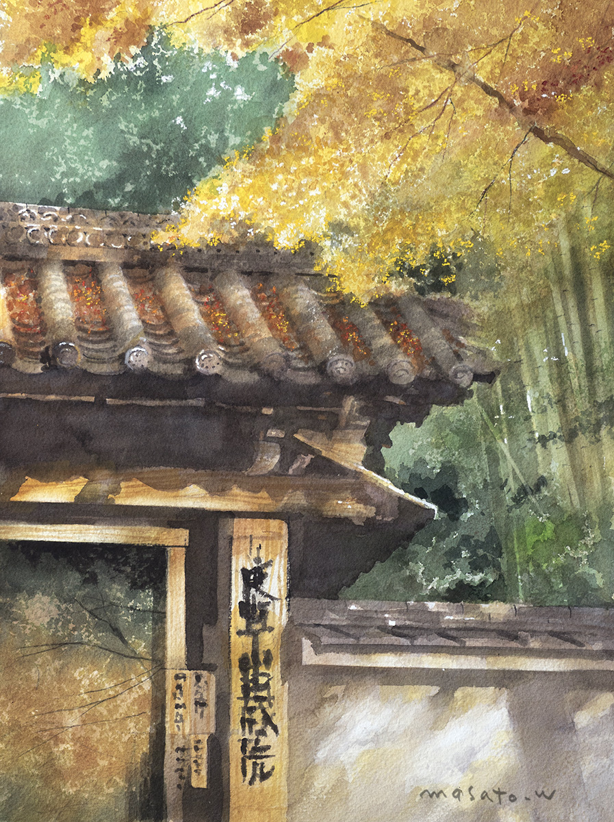 夕暮れ前の光と影] 新作水彩スケッチ6 #watercolor #手描き水彩画