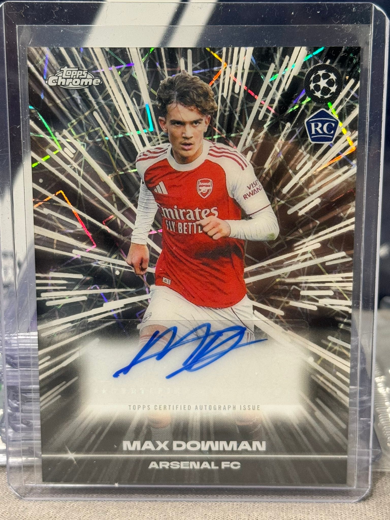 Max Dowman Topps Chrome autograph card for sale