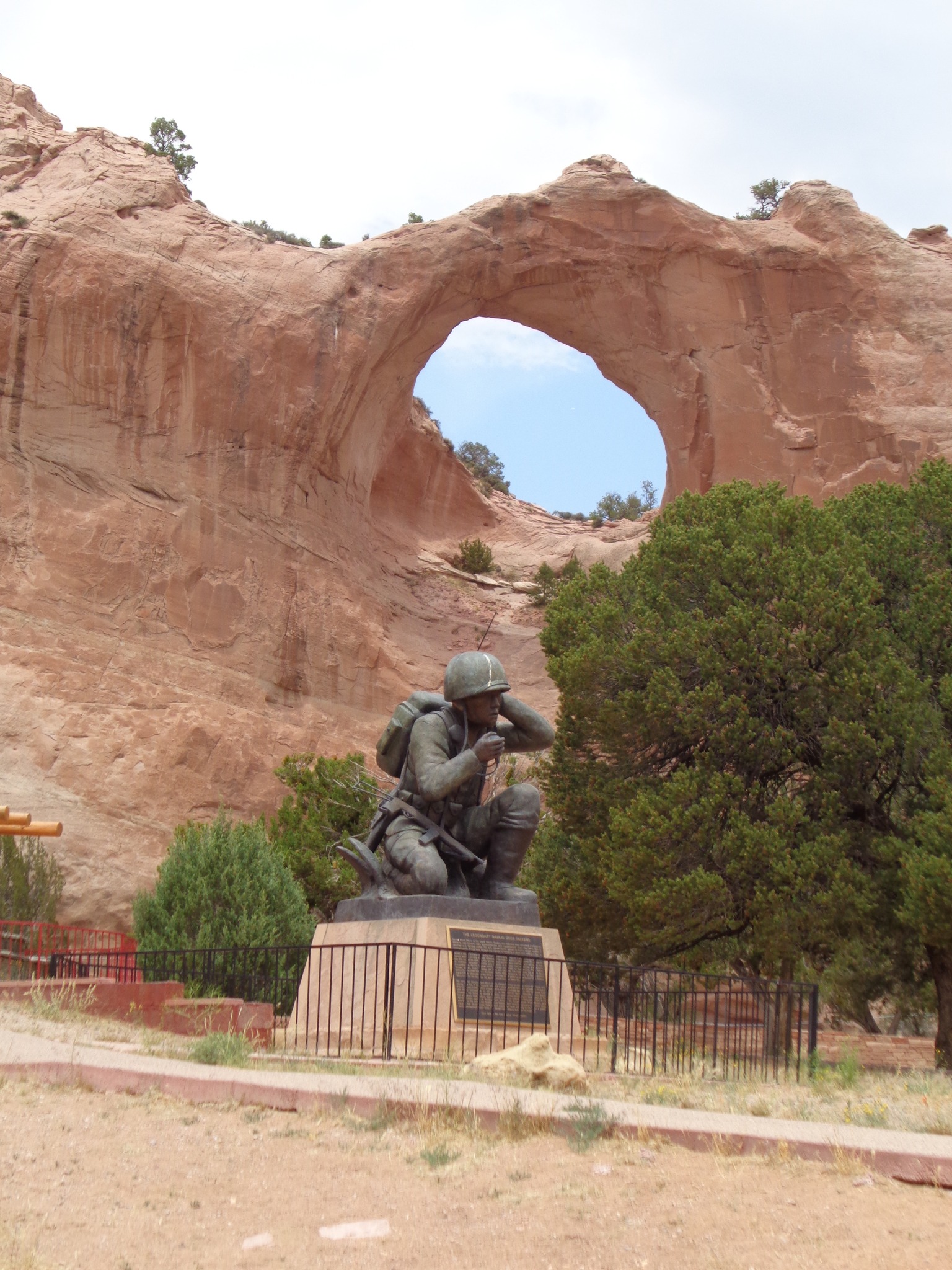 Navajo Code Talker monument in Window Rock, AZ,