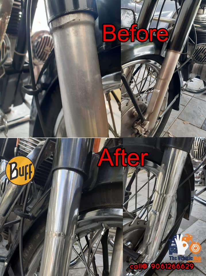 Another happy customer. #BulletBuffing #paintpolishing Royal Enfield ...