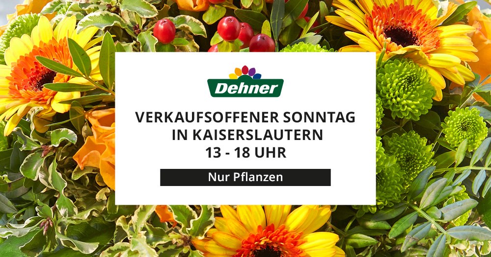 Verkaufsoffener Sonntag Garten-Center in Kaiserslautern