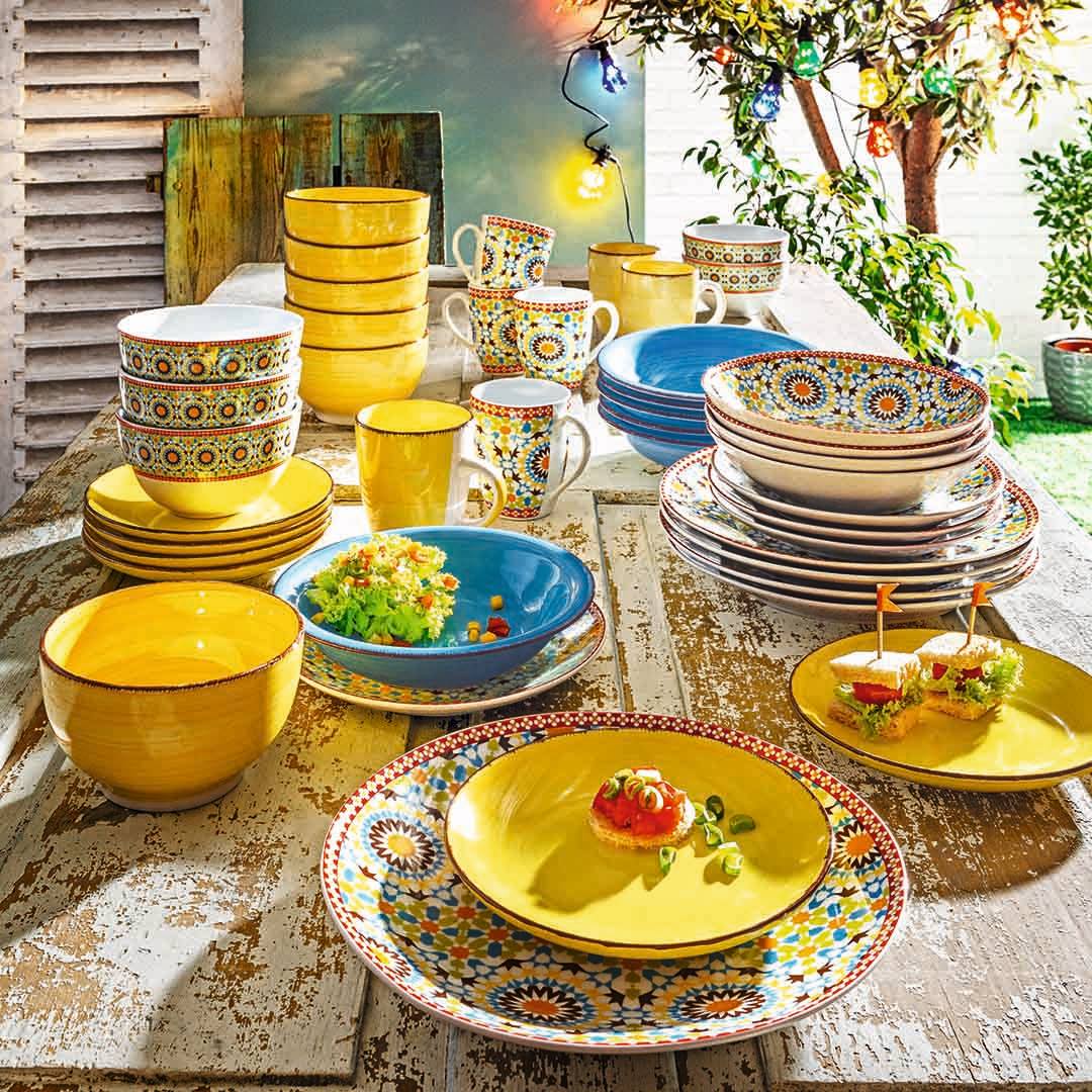 💚 Wir starten bunt ins sonnige Wochenende! Unsere Geschirr-Sets VILA & MEXICO bringen verspielte Farben und Muster auf Deinen Esstisch. 💚 Kaffeebecher VILA 👉 https://bit.ly/3dtSMhw 👈 Kaffeebecher MEXI