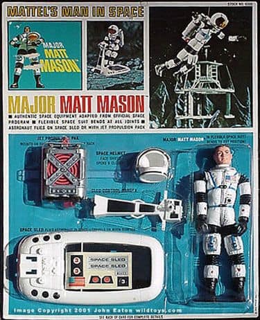 Figurine Mattel Captain Laser 12 Pouces - 1967 - Major Matt Mason - État D'usage