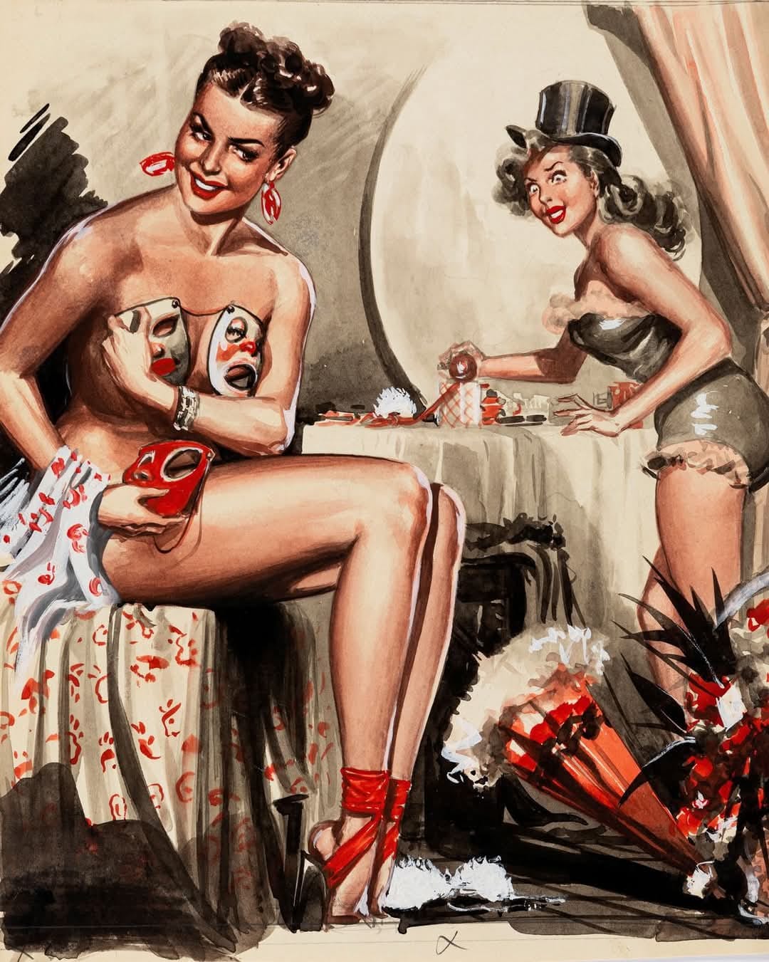 Aldo Torchio's pin-up art 'Soubrettes' maids