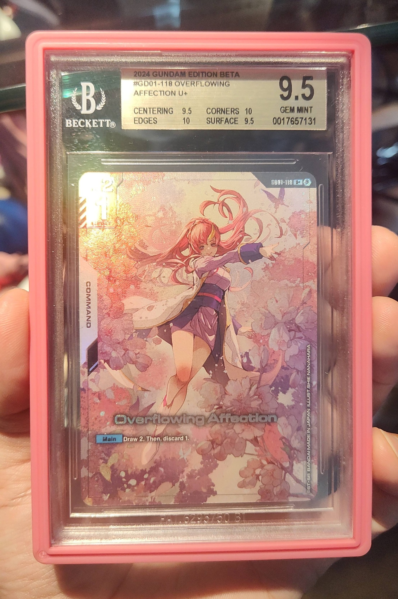 Rare Overflow Affection card from 2024 Gundam Edition Beta