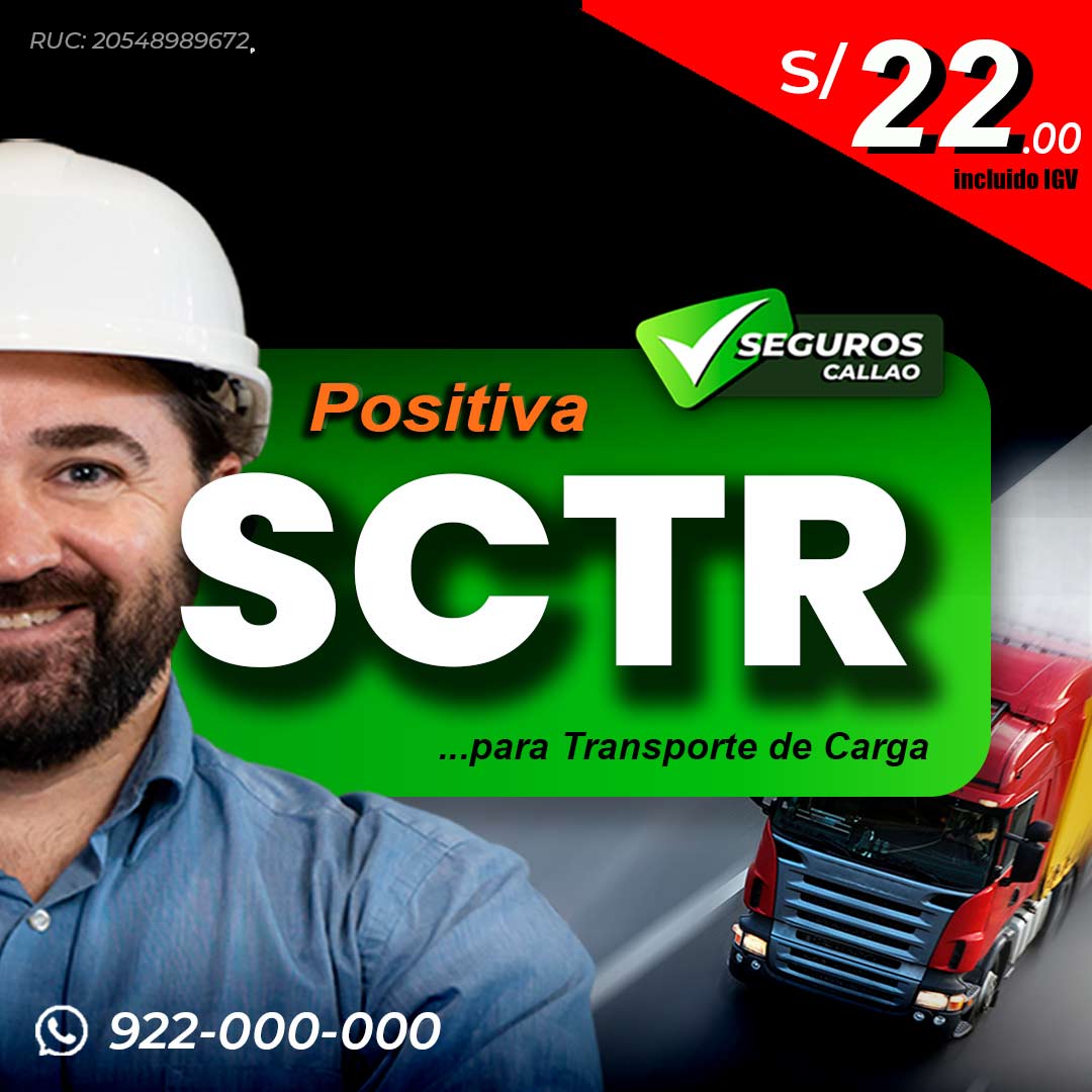 Seguros - Ya está listo tu SCTR para TRANSPORTE de CARGA!!! atencion ...